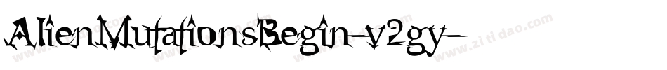 AlienMutationsBegin-v2gy字体转换