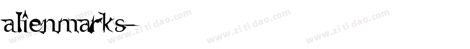 alienmarks字体转换