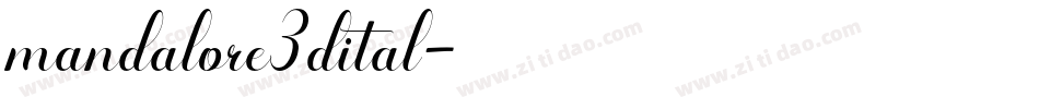 mandalore3dital字体转换