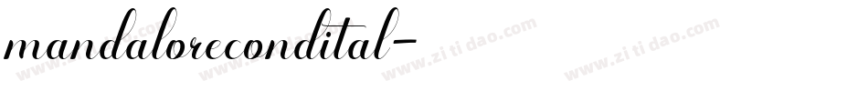mandalorecondital字体转换