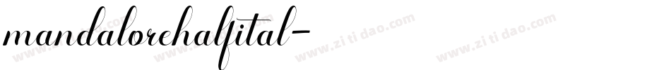 mandalorehalfital字体转换