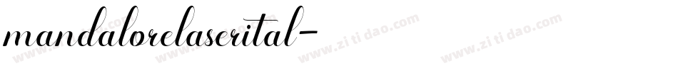mandalorelaserital字体转换
