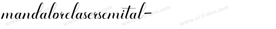 mandalorelasersemital字体转换