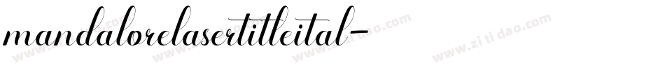 mandalorelasertitleital字体转换