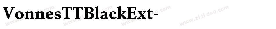 VonnesTTBlackExt字体转换