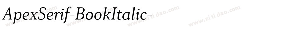 ApexSerif-BookItalic字体转换