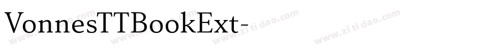 VonnesTTBookExt字体转换