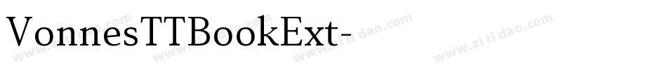 VonnesTTBookExt字体转换