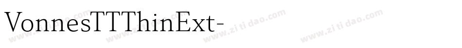 VonnesTTThinExt字体转换