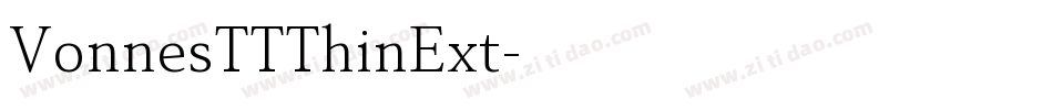 VonnesTTThinExt字体转换