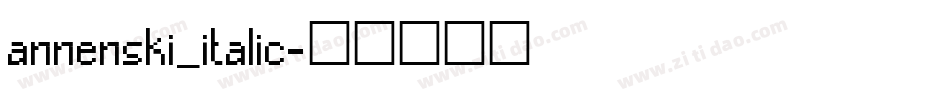 annenski_italic字体转换