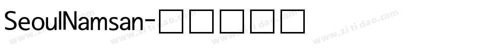 SeoulNamsan字体转换