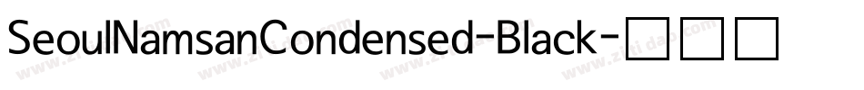 SeoulNamsanCondensed-Black字体转换