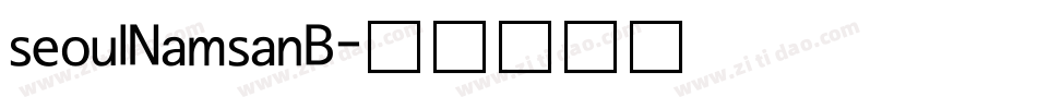 seoulNamsanB字体转换