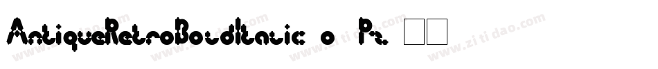 AntiqueRetroBoldItalic-o5Pz字体转换