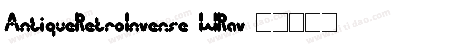 AntiqueRetroInverse-WRav字体转换