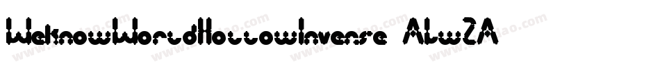 WeknowWorldHollowInverse-ALwZA字体转换