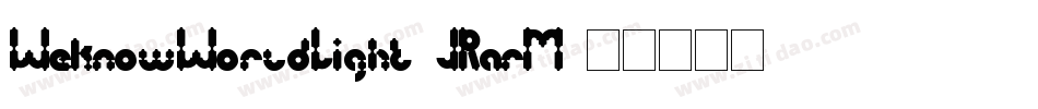 WeknowWorldLight-JRarM字体转换
