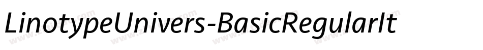 LinotypeUnivers-BasicRegularItalic字体转换