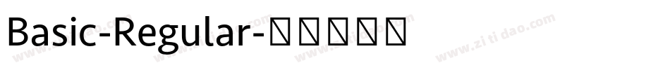 Basic-Regular字体转换