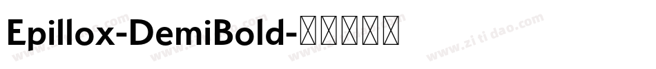Epillox-DemiBold字体转换