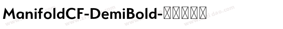 ManifoldCF-DemiBold字体转换