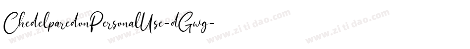 ChedelparedonPersonalUse-dGwg字体转换