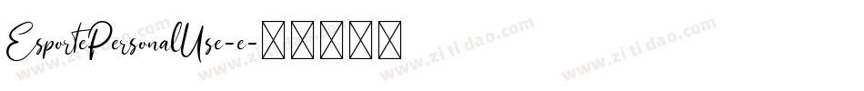 EsportePersonalUse-e字体转换