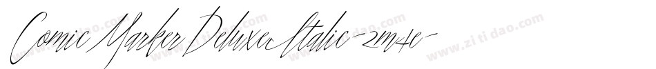 ComicMarkerDeluxeItalic-2m4e字体转换