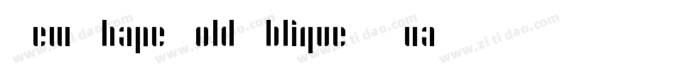NewShapeBoldOblique-YvaO字体转换