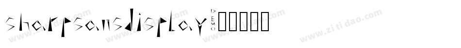 sharpsansdisplay字体转换