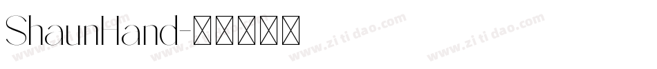 ShaunHand字体转换