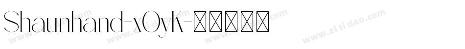Shaunhand-xOyK字体转换