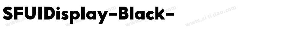 SFUIDisplay-Black字体转换