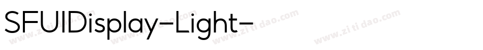 SFUIDisplay-Light字体转换