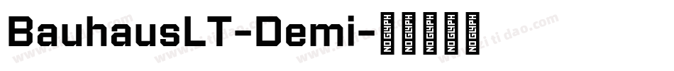 BauhausLT-Demi字体转换