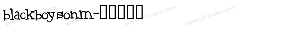 blackboysonm字体转换