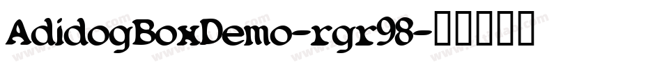 AdidogBoxDemo-rgr98字体转换