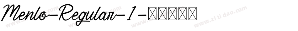 Menlo-Regular-1字体转换