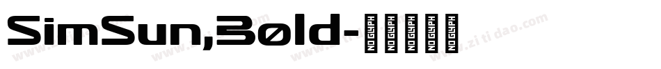 SimSun,Bold字体转换