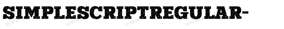 simpleScriptregular字体转换