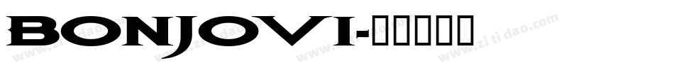 bonjovi字体转换