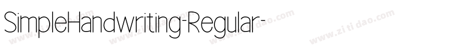 SimpleHandwriting-Regular字体转换 SimpleHandwriting-Regular字体转换