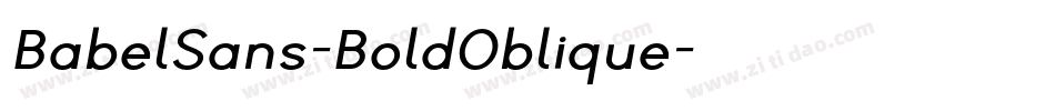BabelSans-BoldOblique字体转换