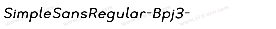 SimpleSansRegular-Bpj3字体转换