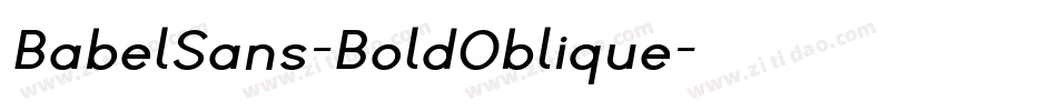 BabelSans-BoldOblique字体转换