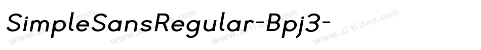 SimpleSansRegular-Bpj3字体转换