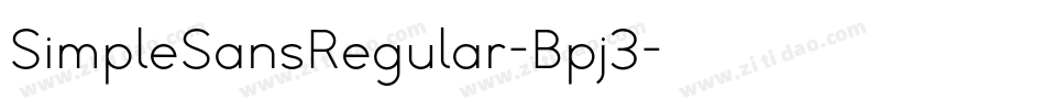 SimpleSansRegular-Bpj3字体转换