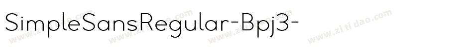 SimpleSansRegular-Bpj3字体转换