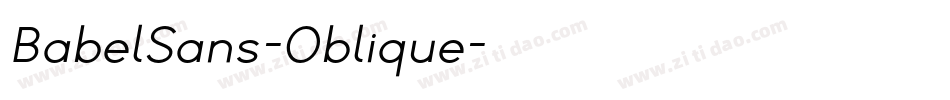 BabelSans-Oblique字体转换